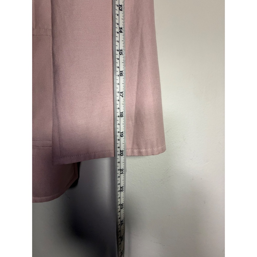 Akris Pink Silk Blend Open Front Blazer Jacket Made in Italy US 8 - Picture 8 of 9